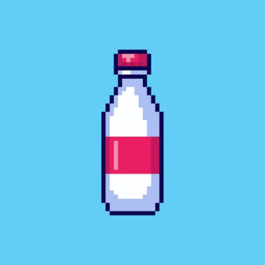 Piksel Sanat Tasarımı ile İçecek Şişesinin Vektör İllüstrasyonuName