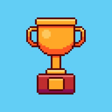 Pixel Art Design ile Kupanın Vektör İllüstrasyonuName