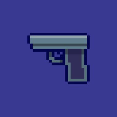 Piksel Sanat Tasarımı ile Tabancanın Vektör İllüstrasyonuName