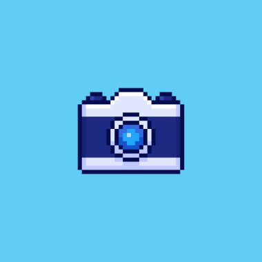 Pixel Sanat Tasarımı ile kameranın vektör ilüstrasyonu, oyun varlıkları için mükemmel temalı tasarımlar