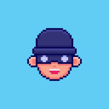 Pixel Art Design ile Kawaii Tavşanının Vektör İllüstrasyonu, oyun varlıkları için mükemmel temalı tasarımlar