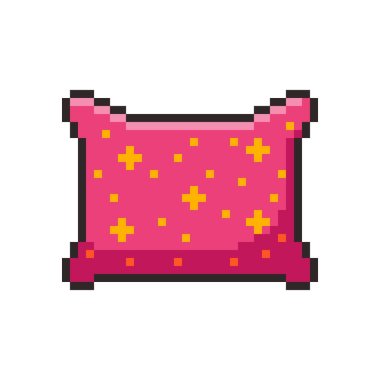 Pixel Art Design ile Yastığın Vektör İllüstrasyonuName