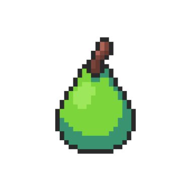 Pixel Art Design ile Armudun Vektör İllüstrasyonuName