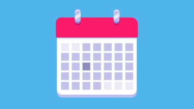 Animasyon takvimine göre ayın 15 'inde yüzen paralarla ödeme tarihi. İşiniz için uygun.