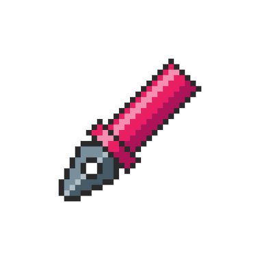 Pixel Art Design ile Mürekkep Kaleminin Vektör İllüstrasyonu, oyun varlıkları için mükemmel temalı tasarımlar