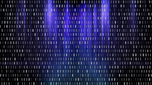 Abstraktní Futuristická Modrá Pozadí Technologie Digitálního Binárního Čísla — Stockový vektor