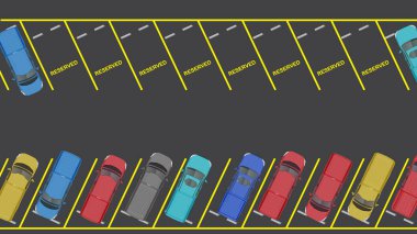 Park yerinde park yeri ayırtılmış bir araba dairesi.