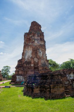 Wat Mahathat Antik Ayutthaya Tarihi Parkı 'ndaki tarihi parkta, Phra Nakhon Si Ayutthaya, Tayland
