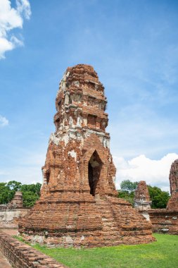 Wat Mahathat Antik Ayutthaya Tarihi Parkı 'ndaki tarihi parkta, Phra Nakhon Si Ayutthaya, Tayland