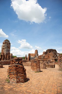 Wat Mahathat Antik Ayutthaya Tarihi Parkı 'ndaki tarihi parkta, Phra Nakhon Si Ayutthaya, Tayland