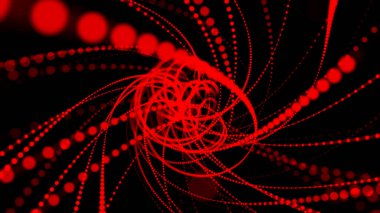 Soyut kırmızı dijital tünel akış parçacıkları arkaplan