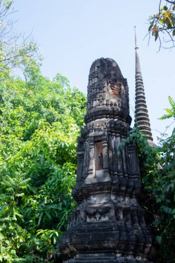 Wat Phutthaisawan 'daki Buda heykeli ve manzara Phra Nakhon Si Ayutthaya, Tayland