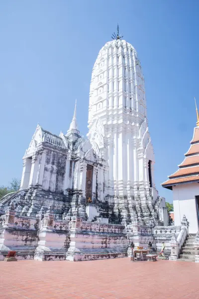Wat Phutthaisawan 'daki Buda heykeli ve manzara Phra Nakhon Si Ayutthaya, Tayland