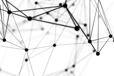 Soyut teknoloji plexus bağlantı bağlantısının 3 boyutlu görüntüleme döngüsü