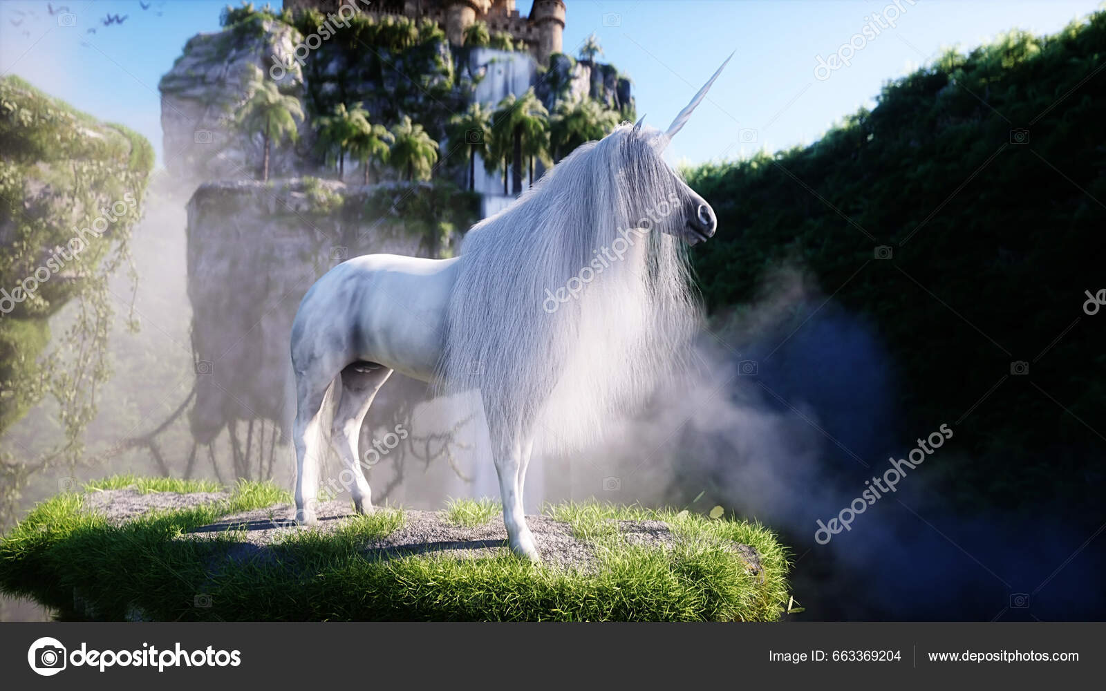 Download Unicorn, Nature, Fairytale. Royalty-Free Vector Graphic