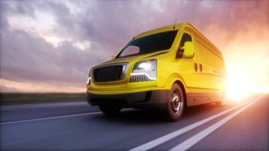 Otobanda sarı minibüs var. Çok hızlı sürüyorum.