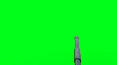 Rus savaş tankı. Gerçekçi 4k yeşil ekran animasyonu