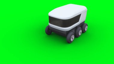 Otomatik dağıtım robotu. 3d oluşturma