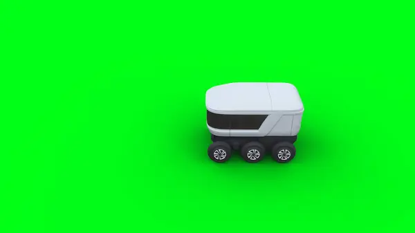 Automatyczny Robot Dostawczy Renderowanie — Zdjęcie stockowe