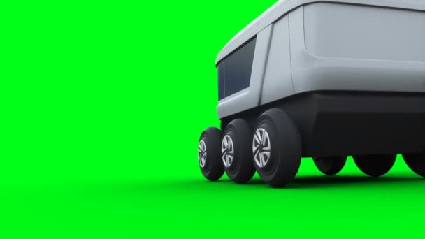 Automatisierter Lieferroboter Realistische Green Screen Animation — Stockvideo