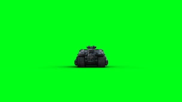 Militärisch Futuristischer Schlachtwagen Panzer Realistische Animation — Stockvideo