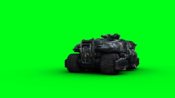Katonai Futurisztikus Harckocsi Tank Realisztikus Animáció — Stock videók