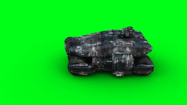 Militaire Futuristische Strijdwagen Tank Realistische Animatie — Stockvideo