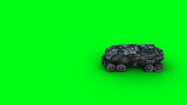 Carro Batalha Futurista Militar Tanque Animação Realista — Vídeo de Stock