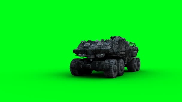 Військова Футуристична Машина Танк Реалістична Анімація — стокове відео