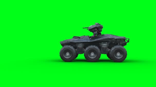 Militärisch Futuristischer Schlachtwagen Panzer Realistische Animation — Stockvideo