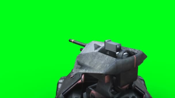 军用未来派战斗车坦克现实的4K动画 — 图库视频影像