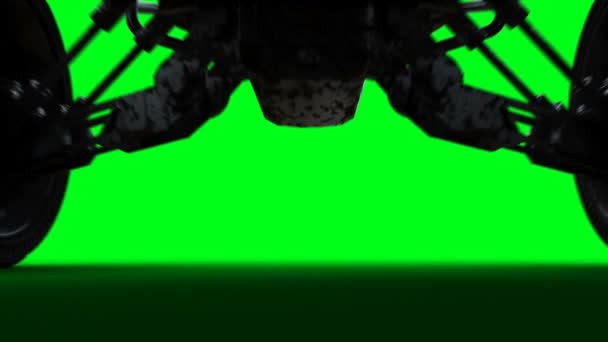 Mars Rover Futuristico Esploratore Isolare Schermo Verde — Video Stock