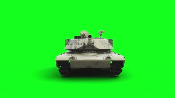 美国的战斗坦克绿色屏幕 — 图库视频影像