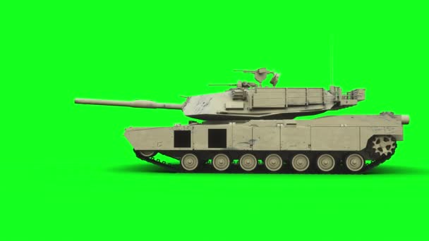 Amerikan Savaş Tankı Yeşil Ekran — Stok video