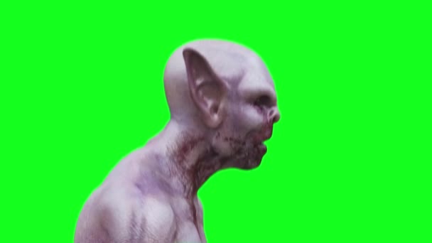 恐ろしい狼 モンスター 吸血鬼現実的な4Kアニメーション — ストック動画