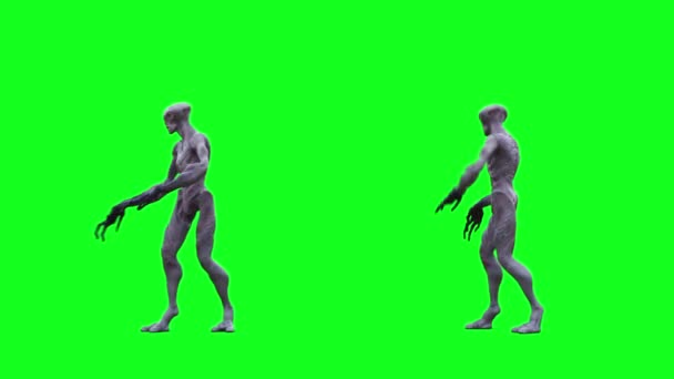 Смішні Інопланетяни Танцюють Анімація Зеленого Екрану — стокове відео