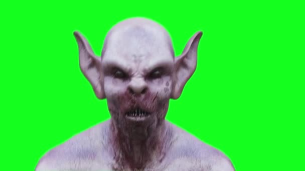 Τρομακτικός Λυκάνθρωπος Τέρας Βαμπίρ Ρεαλιστικά Animation — Αρχείο Βίντεο