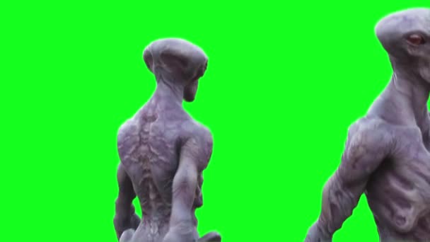 Spaventoso Alien Animazione Schermo Verde — Video Stock