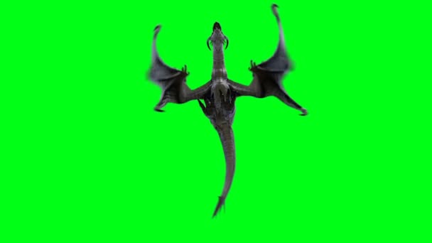 Vliegende Horror Draak Fantasie Concept — Stockvideo