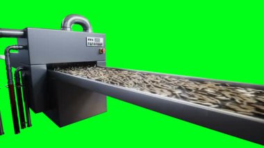 Kurşun üretimi, fabrika. Üretim hattı savaş konsepti