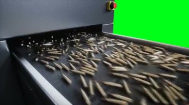 Kurşun üretimi, fabrika. Üretim hattı savaş konsepti