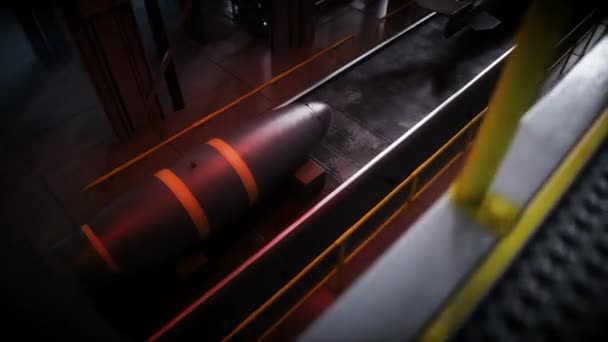 Atom Producción Fábrica Bombas Nucleares — Vídeos de Stock