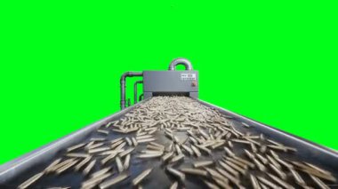 Kurşun üretimi, fabrika. Üretim hattı savaş konsepti