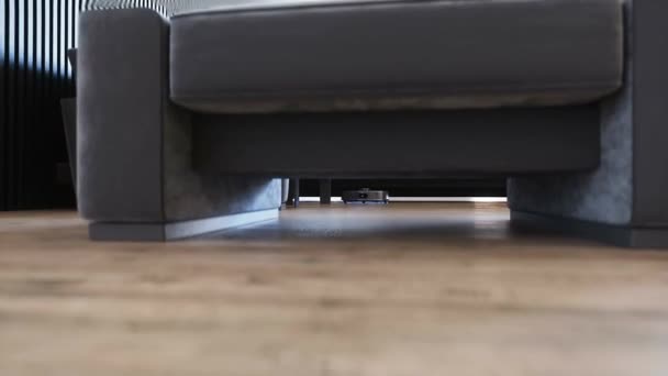 Vacuum Robot Auto Cleaning Rumah Lantai — Stok Video