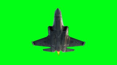 Askeri savaş uçağı F-35. yeşil ekran izole et