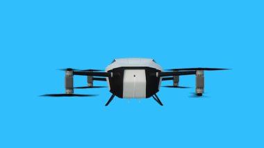 Uçan helikopter arabası, İHA. Gelecek konsepti. Yeşil Ekran izole et