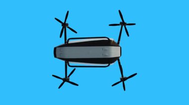 Uçan helikopter arabası, İHA. Gelecek konsepti. Yeşil Ekran izole et