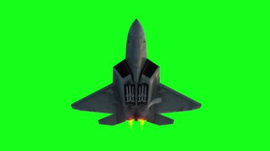 Askeri savaş uçağı F-22. yeşil ekran izole et