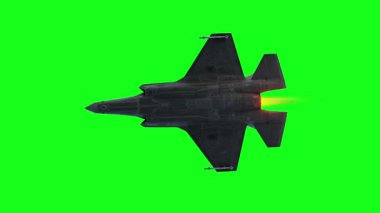 Askeri savaş uçağı F-35. yeşil ekran izole et