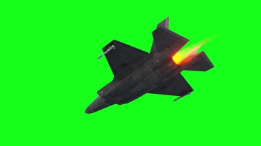 Askeri savaş uçağı F-35. yeşil ekran izole et